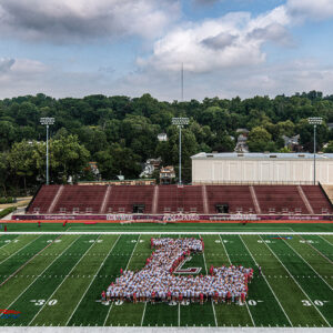 Class picture on the Fisher Stadium Field